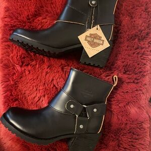 Harley-Davidson Black Moto Boots for Women